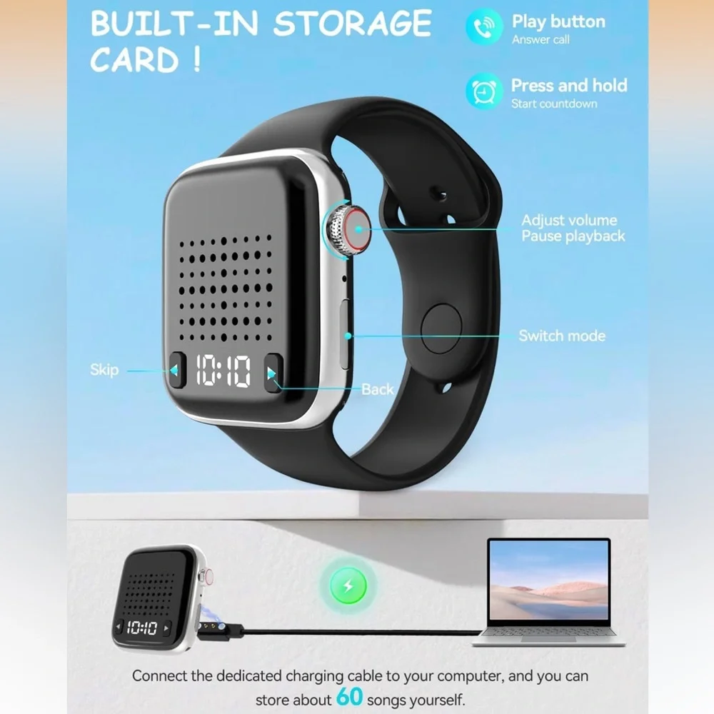 💜 OHLPRO Wearable Wrist Bluetooth Speaker with Magnetic Clip On - NWT